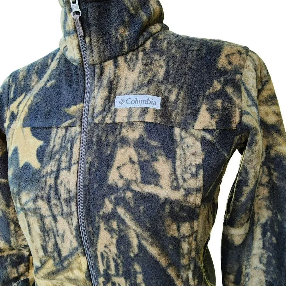 Columbia Boys Zing III Timberwolf Printed Fleece Jacket Size M‎